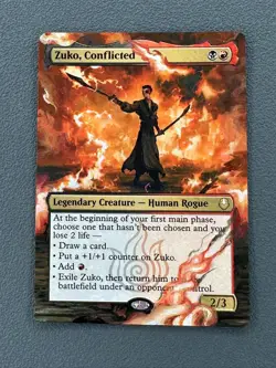 Zuko, Conflicted MTG Avatar The Last Airbender Hand Painted Extended Altered Art - Image 1