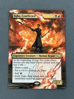 Zuko, Conflicted MTG Avatar The Last Airbender Hand Painted Extended Altered Art - Image 2