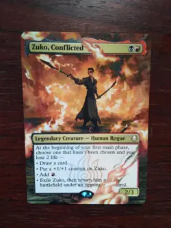 Zuko, Conflicted MTG Avatar The Last Airbender Hand Painted Extended Altered Art - Image 3