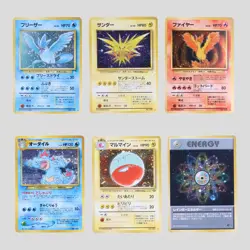 Japanese pokemon card old back vintage set 6 Zapdos Moltres Articuno Electrode - Image 2