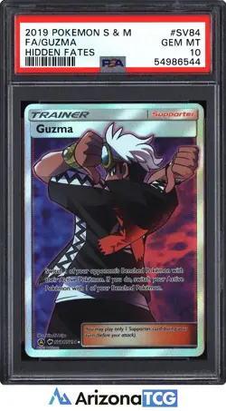 Pokemon 2019 Guzma SV84/SV94 Full Art Shiny Vault Hidden Fates GEM MINT PSA 10 - Image 1