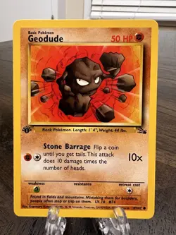 Pokemon TCG Geodude Fossil 47/62 1st Edition LP - Image 1
