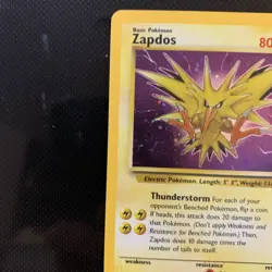 Pokemon TCG Zapdos 15/62 Fossil Unlimited Holo Rare NM Mitsuhiro Arita - Image 5
