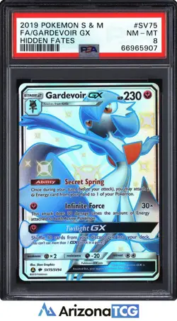 Pokemon 2019 Gardevoir GX SV75/SV94 Full Art Shiny Vault Hidden Fates PSA 8 - Image 1