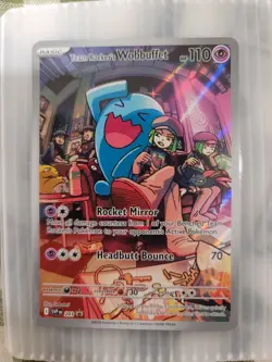 Pokemon TCG Team Rockets Wobbuffet 203 Black Star Promo - Image 1