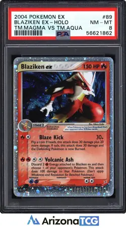 Pokemon 2004 Blaziken ex 89/95 Holo Team Magma Vs Team Aqua PSA 8 - Image 1