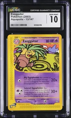 Pokemon Exeggutor (2003) Aquapolis 13/147 CGC 10 - Image 1