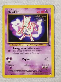 Played (HP) Mewtwo - Normal #3 Warner Bros Movie Black Star Promo Pokemon TCG - Image 1