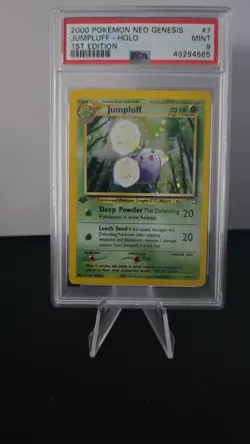 2000 POKEMON NEO GENESIS 1ST ED #7 JUMPLUFF-HOLO PSA 9 - Image 1