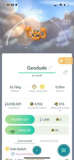 Pokemon Go Shiny Geodude ( Reduced) - Image 1