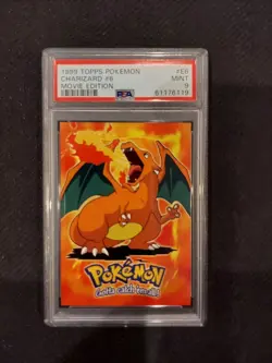 PSA 9 Charizard Topps Pokemon Movie Edition - Image 1