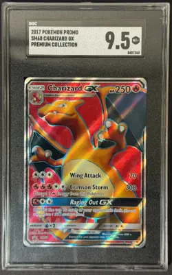 2017 Pokemon Promo SM60 Charizard GX Premium Collection SGC 9.5 - Image 1