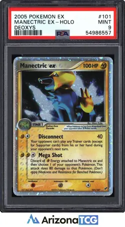 Pokemon 2005 Manectric ex 101/107 Holo EX Deoxys PSA 9 - Image 1