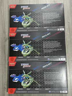 Pokemon Crown Zenith Sea and Sky premium collection Factory sealed lot of 3 - Image 2