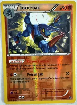 Toxicroak 59/114 Reverse Holo Pokemon 2016 - Image 1