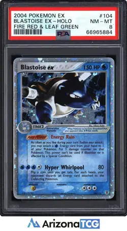 Pokemon 2004 Blastoise ex 104/112 Holo Fire Red & Leaf Green PSA 8 - Image 1