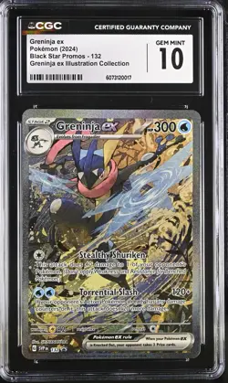 POKEMON CGC 10 Greninja ex 132 SVP132 Black Star Promo SIR *0017 - Image 1