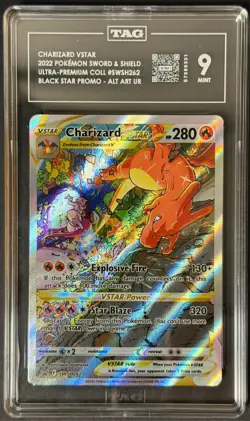 Pokemon Sword And Shield Charizard VSTAR SWSH262 Tag 9 - Image 1