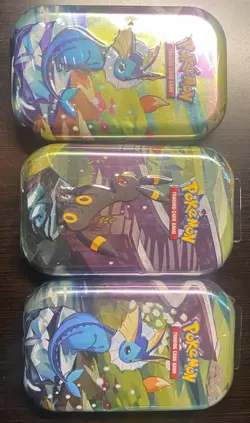 Pokemon Mini Tin Sealed Lot of 3 TCG Scarlet & Violet Prismatic Evolutions dents - Image 1