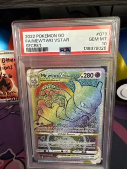 128528631 Mewtwo VSTAR 2022 Pokemon Sword & Shield GO #79 PSA 10 - Image 2