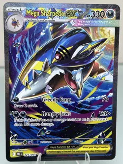 Pokemon TCG - Mega Sharpedo Ex 127/094 - Phantasmal Flames - Full Art - NM - Image 1