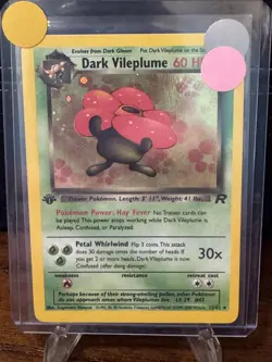 Pokemon TCG Team Rocket 1st Edition Dark Vileplume 13/82 Rare Holo NM/LP WOTC - Image 1