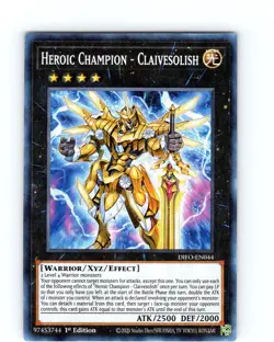 Yu-Gi-Oh TCG Heroic Champion - Claivesolish DIFO-EN044 1st Edition Super Rare NM - Image 1