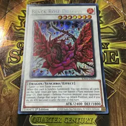 Yugioh! Black Rose Dragon - RA04-EN057 - Platinum Secret Rare - 1st Edition - Image 1