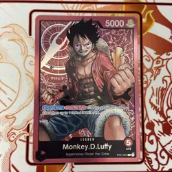 One Piece English Monkey.D.Luffy ST01-001 Leader Foil - Near Mint - Image 1