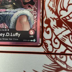 One Piece English Monkey.D.Luffy ST01-001 Leader Foil - Near Mint - Image 3