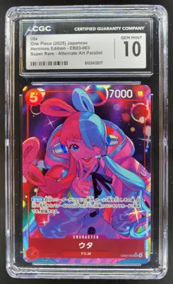 2025 ONE PIECE CCG JAPANESE UTA SUPER RARE ALTERNATE ART EB03-003 CGC 10 B PT - Image 1