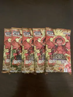 One Piece The Best PRB-01 Five 5 Premium Booster Packs Lot English - Image 1