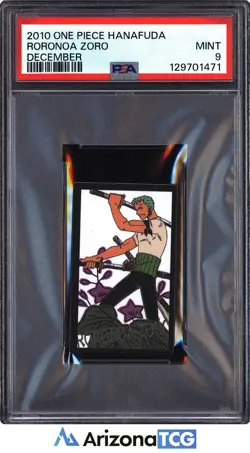 One Piece 2010 Roronoa Zoro December One Piece Hanafuda MINT PSA 9 - Image 1