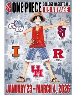 One Piece Monkey D. Luffy US College Basketball Card Rutgers 01/23 Sga Pre Sale - Image 1