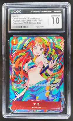 2024 ONE PIECE CCG JAPANESE NAMI PROMO ST01-007 CGC 10 B PT - Image 1