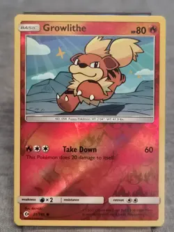 Growlithe 21/149 Reverse Holo Common Sun & Moon Base Set Pokemon Card 2017 - Image 1