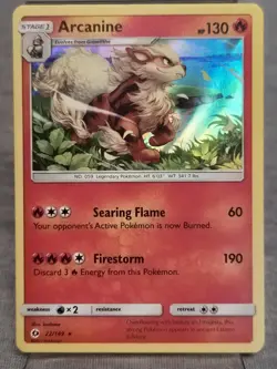 Arcanine 22/149 Rare Sun & Moon Base Set Pokemon Card 2017 - Image 1