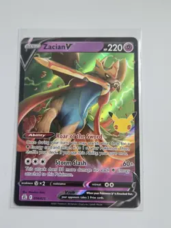 ZACIAN V 016/025 Celebrations 25th Anniversary Pokemon Card Near Mint - Image 1