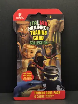 ITALIAN BRAINROT TRADING CARD GAME KHADOU BOOSTER Pack SEALED 1 Pack/6 Cards - Image 2