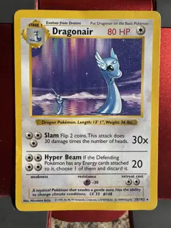 DRAGONAIR 18/102 RARE Base Set Pokemon Card - Image 1