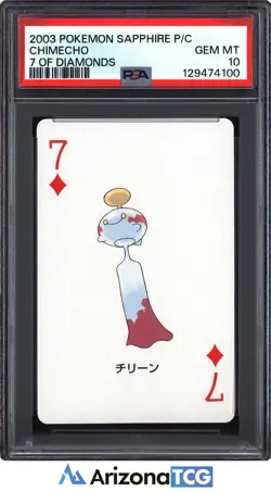 Pokemon 2003 Chimecho 7 Of Diamonds Pkmn Sapphire Playing Card Japanese PSA 10 - Image 1