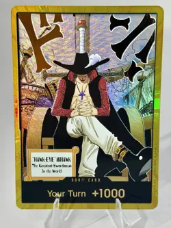 DON!! Card Gold Frame Mihawk OP14 ONE PIECE Seven Warlords of the Azure Ocean NM - Image 1