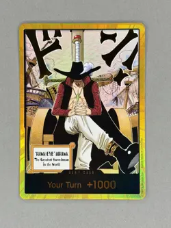 DON!! Card Gold Frame Mihawk OP14 ONE PIECE Seven Warlords of the Azure Ocean NM - Image 3