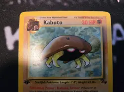 Pokemon TCG Kabuto Fossil 1st Edition Common Card 50/62 - Image 3