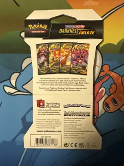 Pokemon TCG Sword & Shield Darkness Ablaze Sleeved Booster Pack - 10 Cards | NEW 820650807121 - Image 2