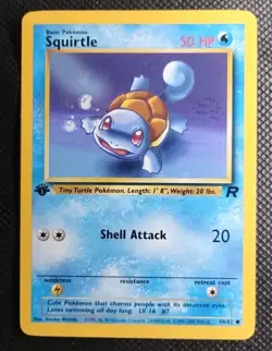 Squirtle 1st Edition Team Rocket Pokemon Card 68/82 WOTC - NM Near Mint - Image 1