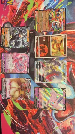 Pokemon TCG Bundle of 7x Rare English Pokemon Cards EEVEE XMAX etc - Image 1