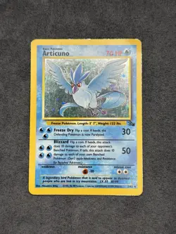 Pokemon TCG Articuno Fossil Holo Unlimited Rare Card 2/62 - Image 1