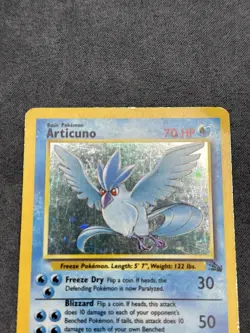 Pokemon TCG Articuno Fossil Holo Unlimited Rare Card 2/62 - Image 2