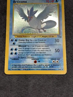 Pokemon TCG Articuno Fossil Holo Unlimited Rare Card 2/62 - Image 3